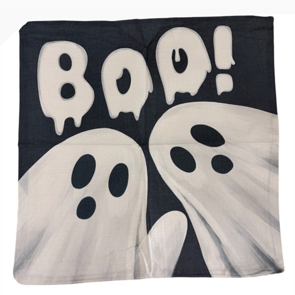 NEW Halloween Set‎ of 3 Pillow Covers Ghosts, Mummy Decorative Black White